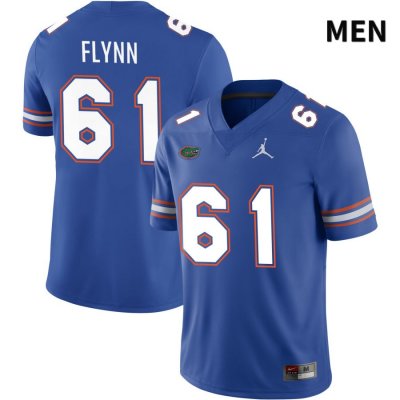 Men's Florida Gators #61 Nicolas Flynn NCAA Jordan Brand Royal NIL 2022 Authentic Stitched College Football Jersey LTC8362FM